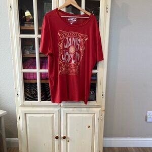 Janis Joplin Red Short Sleeve Graphic Tee